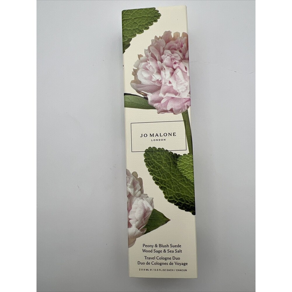 Jo Malone Peony & Blush Suede/Wood Sage & Sea Salt Set 0.3 fl oz /9 ml each New
